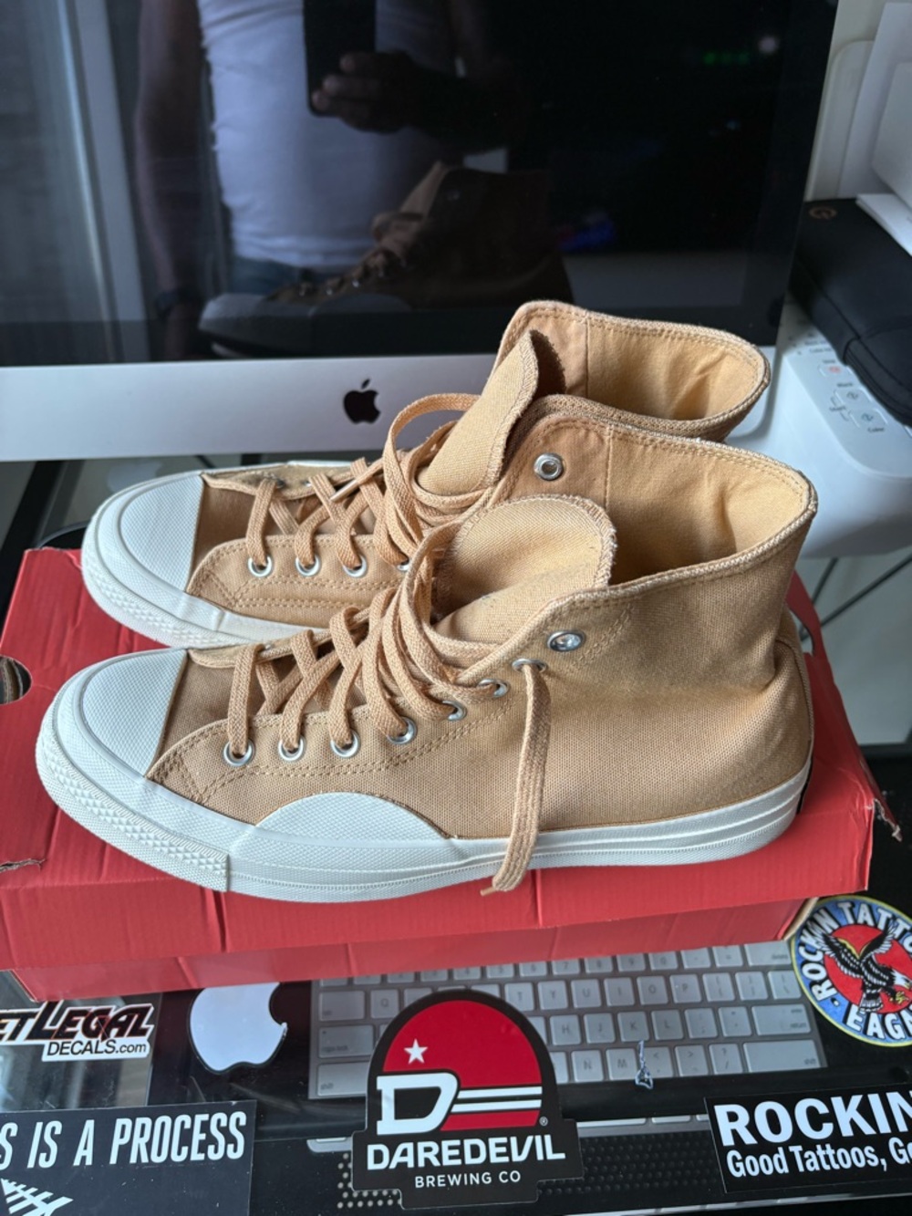 Converse Red Shoe Box with White Logo
